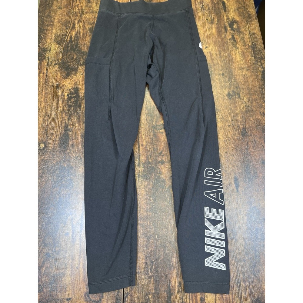 Nike Air Leggings Womens Small Black High Rise Athletic Pocket Stretch Logo